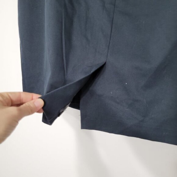 Peter Nygard Black Classic Cotton-Blend Knee-Length A-Line Business Skirt Sz 14 - Picture 6 of 9